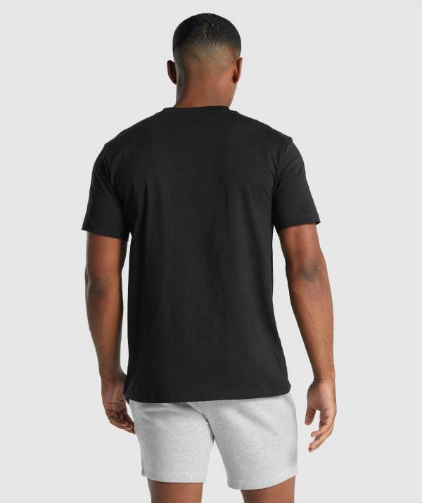 Panske Tricka Gymshark Crest Čierne | XJ8305241